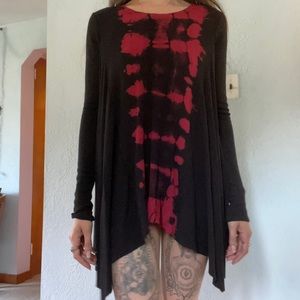 Hand dyed mini dress/tunic top